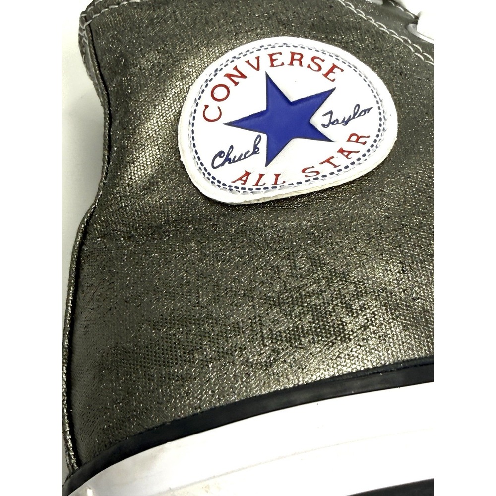 Converse Men 8 Women 10 Chuck Taylor High Top Sneakers 153179F Gold Metallic - Picture 8 of 14